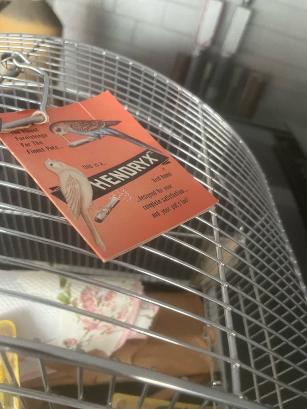 VTG HENDRYX Bird Cage, complete. All original feeding dishes included RARE MCM - Picture 6 of 16